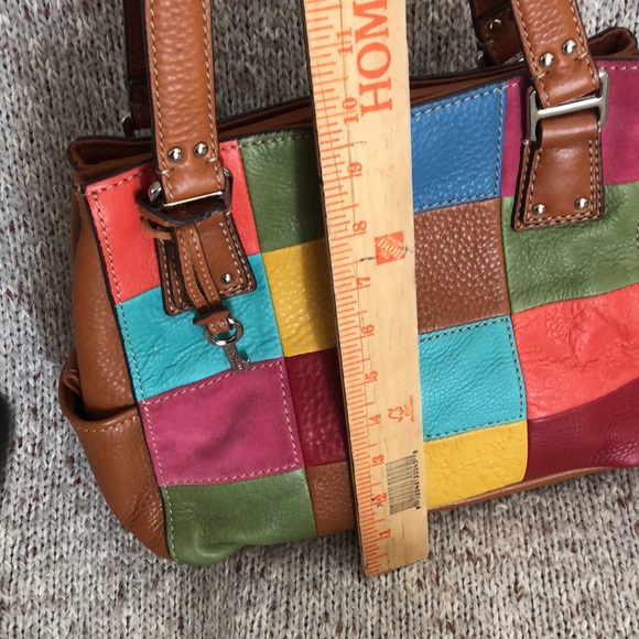 FÓSIL Patchwork leather satchel or shoulder bag - Picture 10 of 11